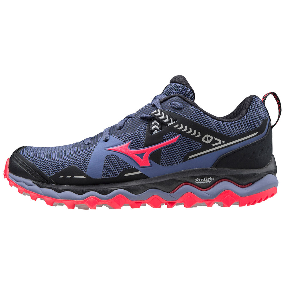 Zapatillas Trail Running Mizuno Wave Mujin 7 Mujer Azules/Negras/Rosas España NVCJ-31759